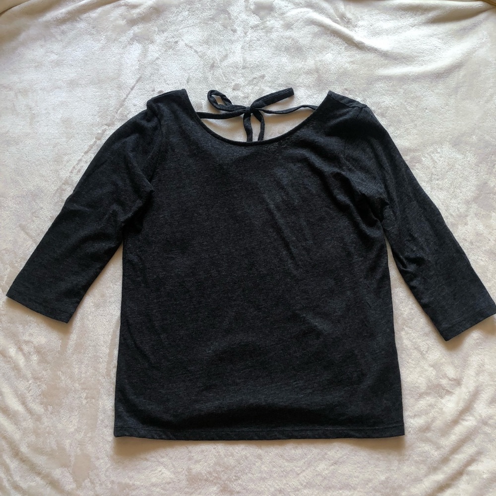 JCREW tie back shirt